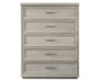 cascade five drawer dresser in light grey