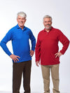 Adaptive Polo, Adaptive Men's Long Sleeve Polo, Back Snap Men's Polo Shirt