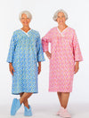 Women's flannel nightgown, over the head
