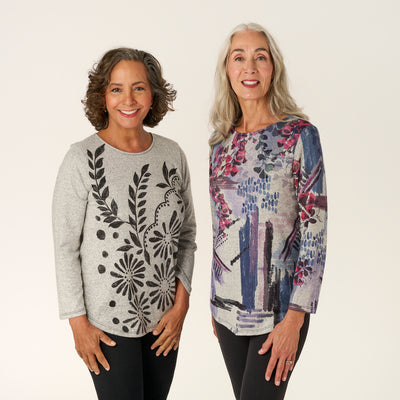 French Brushed Long Sleeve Tops