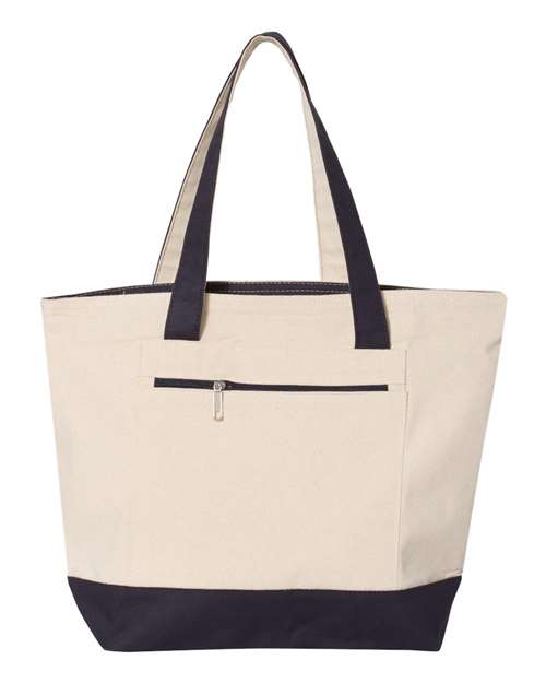 Canvas Zippered Tote