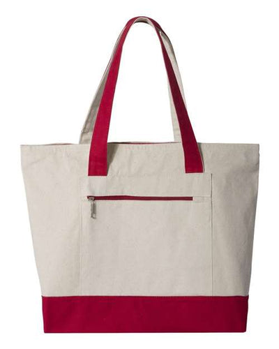 Canvas Zippered Tote