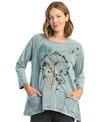 Mineral Wash Printed Pocket Tunic