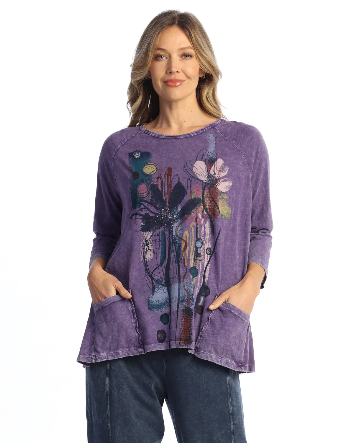 Mineral Wash Printed Pocket Tunic