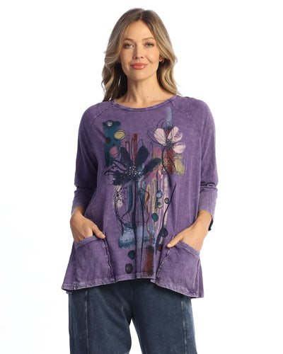 Mineral Wash Printed Pocket Tunic