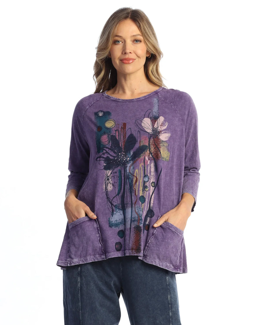 Mineral Wash Printed Pocket Tunic