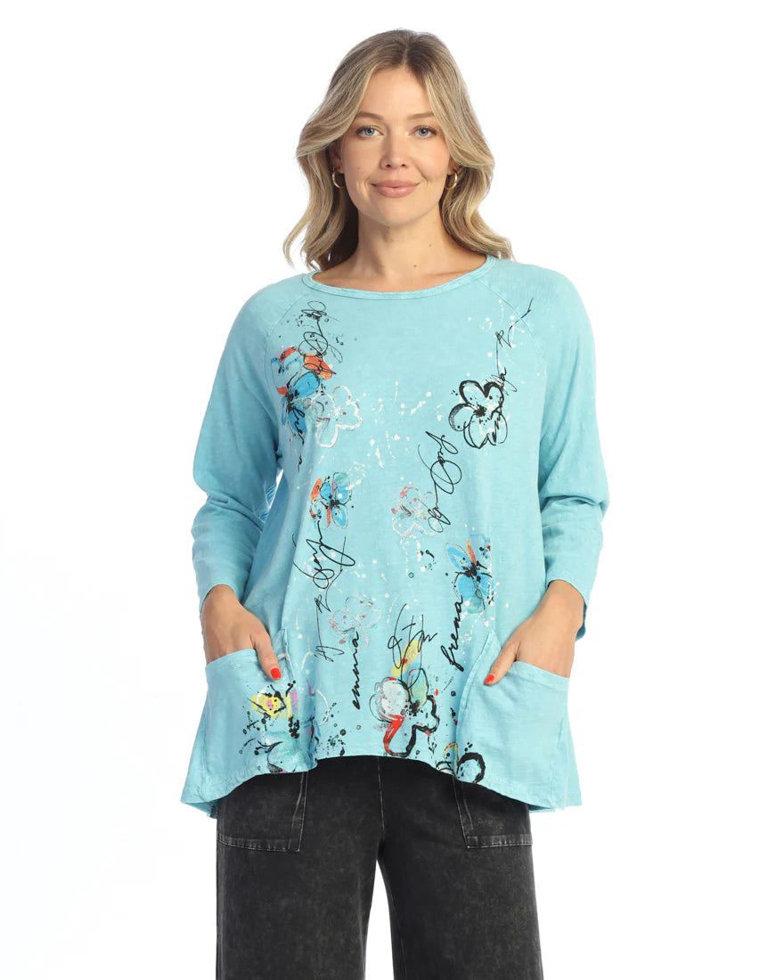 Mineral Wash Printed Pocket Tunic