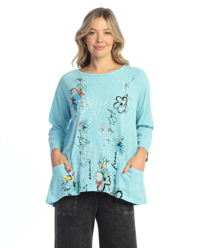 Mineral Wash Printed Pocket Tunic