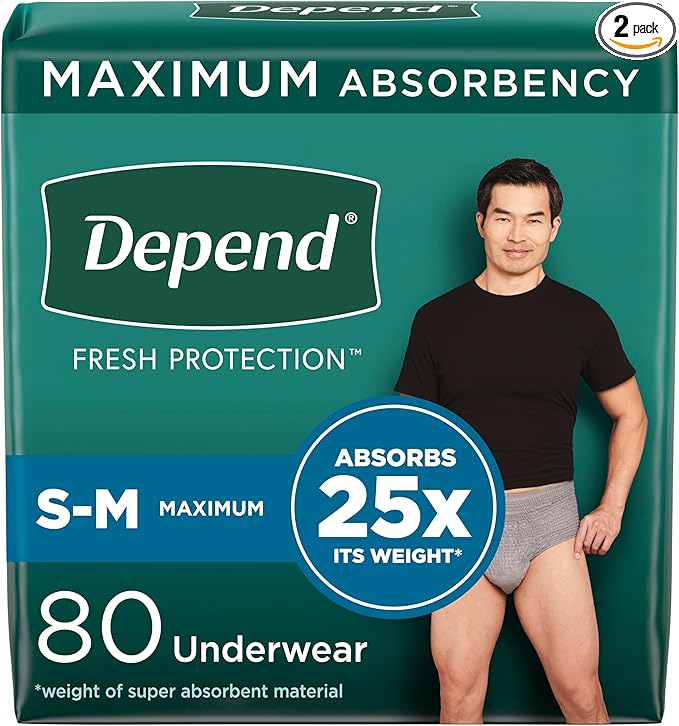 Men's Depend (Size Small/Medium)