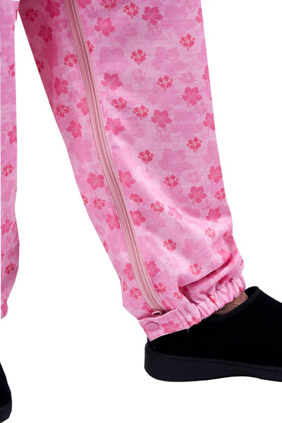 Carrie 3/4 Sleeve Floral Back-Zip Jumpsuit