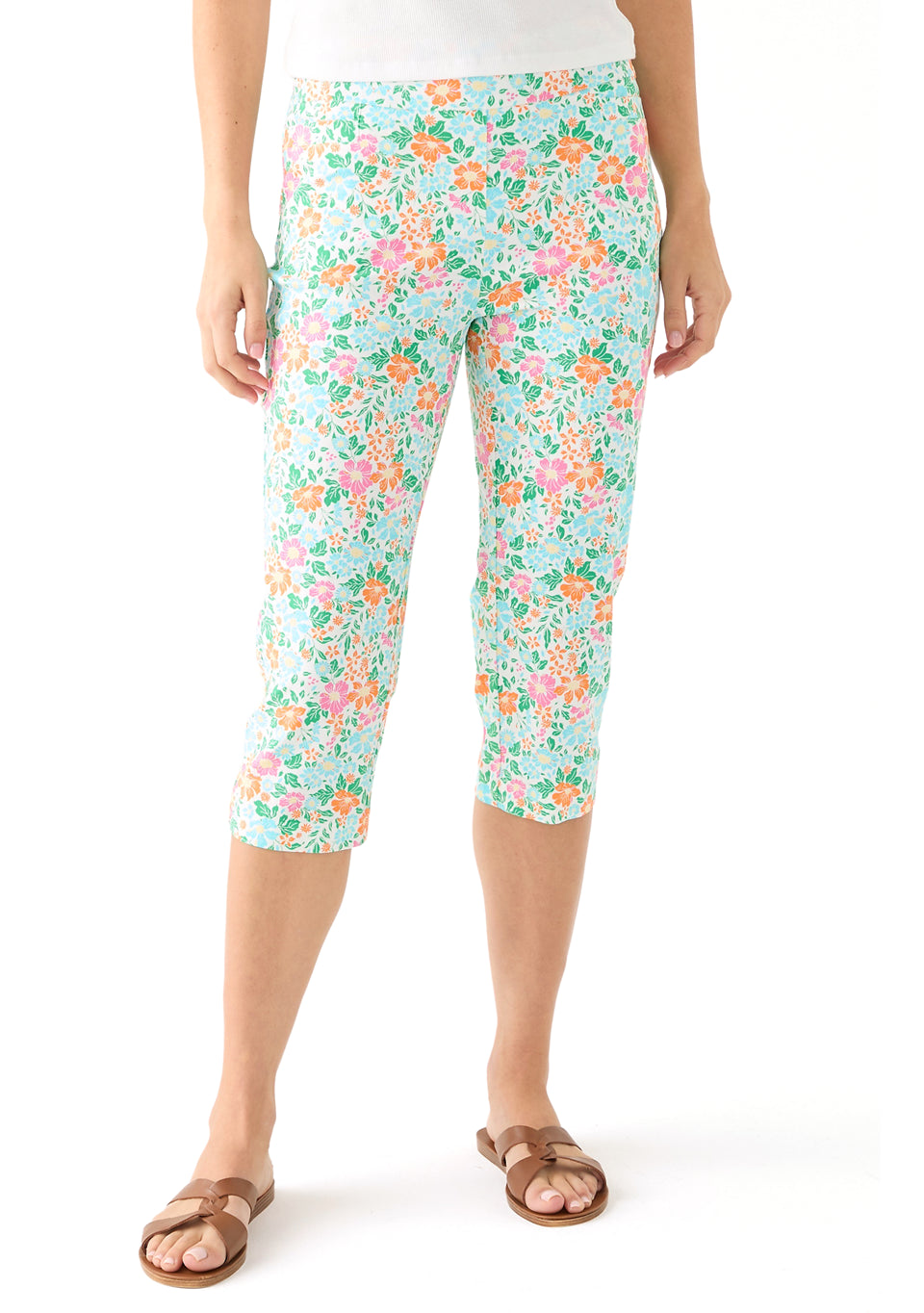 Pattern Stretchy Capri