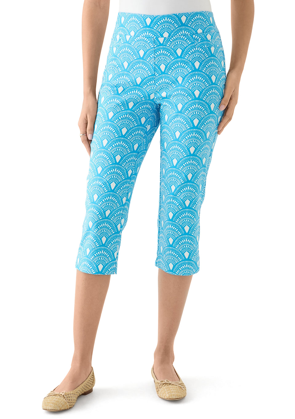 Pattern Stretchy Capri
