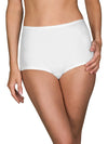 silky white panties with cotton panel
