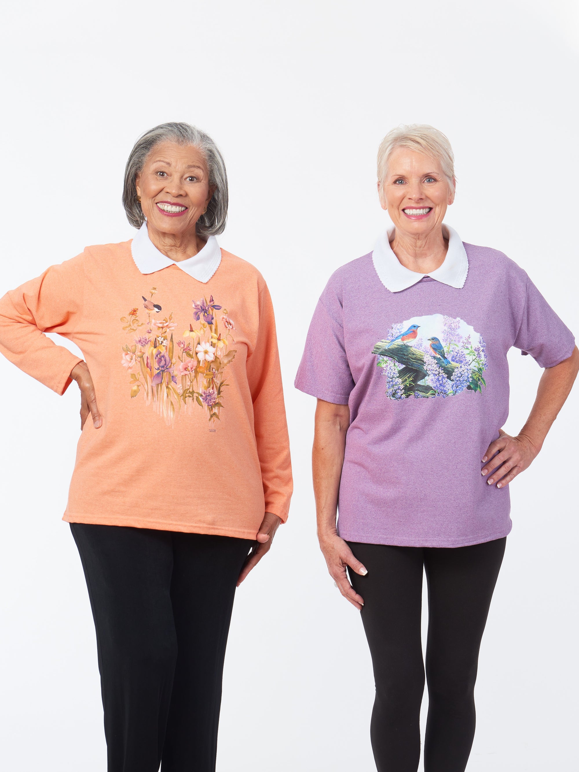 Ladies Printed Tees with Collars