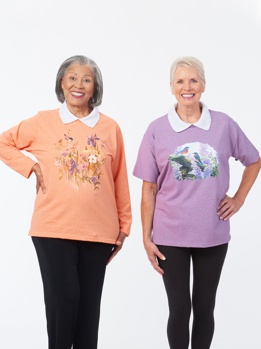 Ladies Printed Tees with Collars