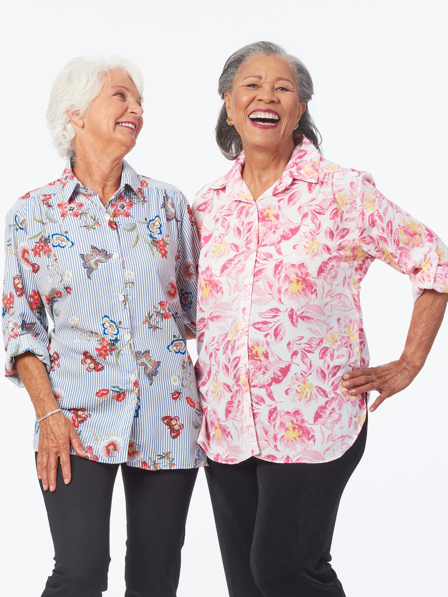 Roll Sleeve Women's Blouse