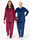 Women's Velour Outfit with Elastic Waist Pants