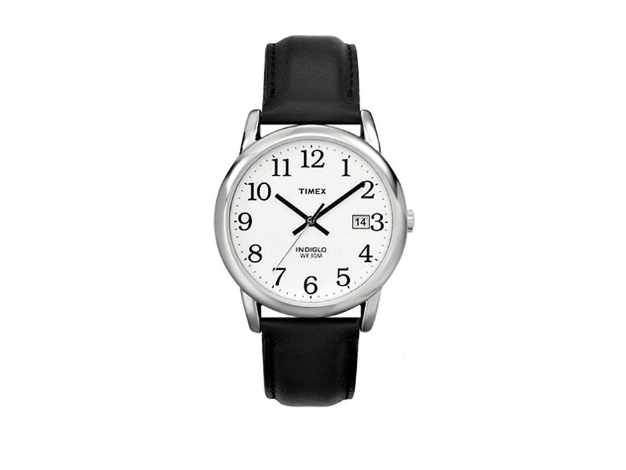 Men's leather banded watch