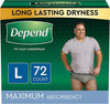 Men's Depend Fit-Flex (Size Large)