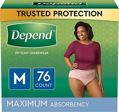 Women's Depend Fit-Flex: Sizes Small to XX-Large