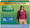 Women's Depend Fit-Flex  (Size XL)