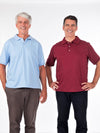 men's adaptive polo shirt with back snaps