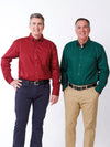 men's long sleeve button down shirt in solid colors