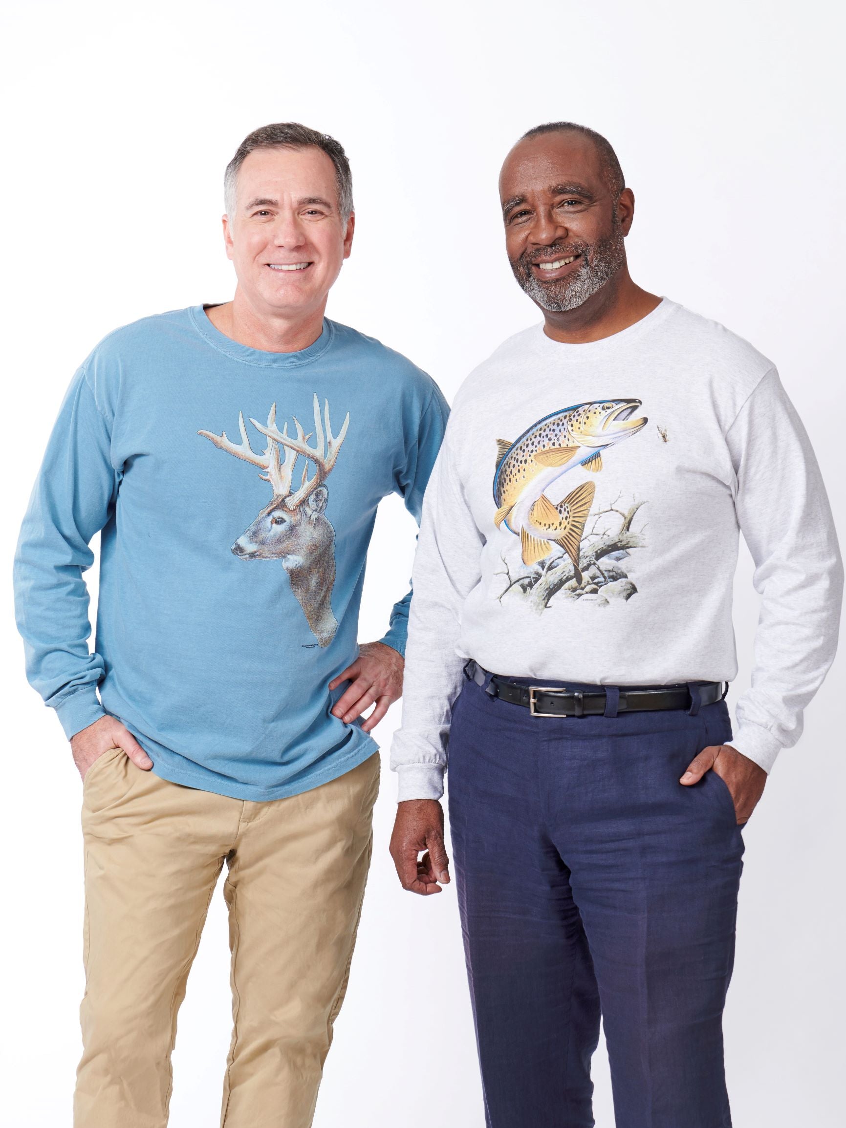 men's long sleeve screen printed tees