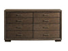 Monterey 8 drawer dresser in brown wood