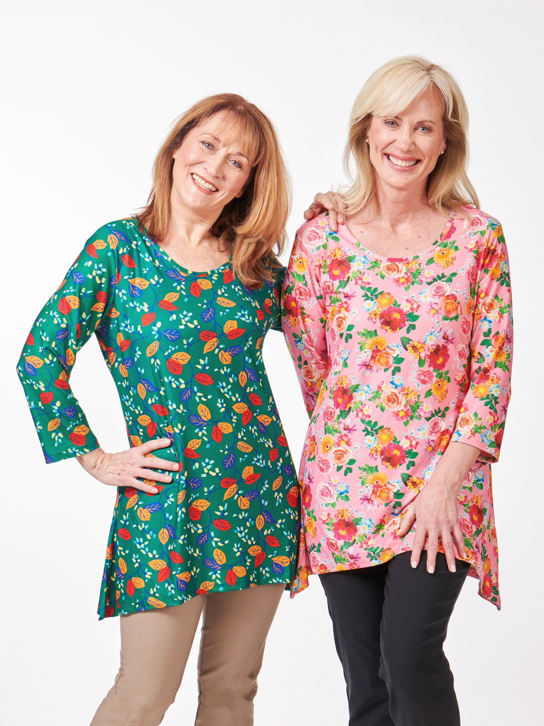 ladies tunics, 3/4 sleeve tunics