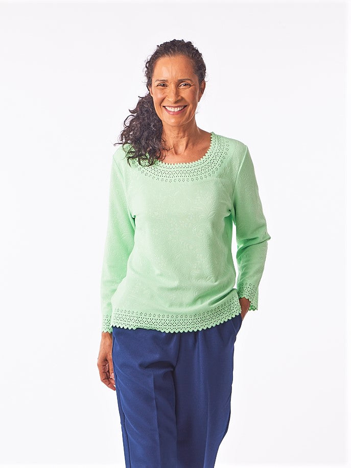 Mint Green Long Sleeve Ladies Tops