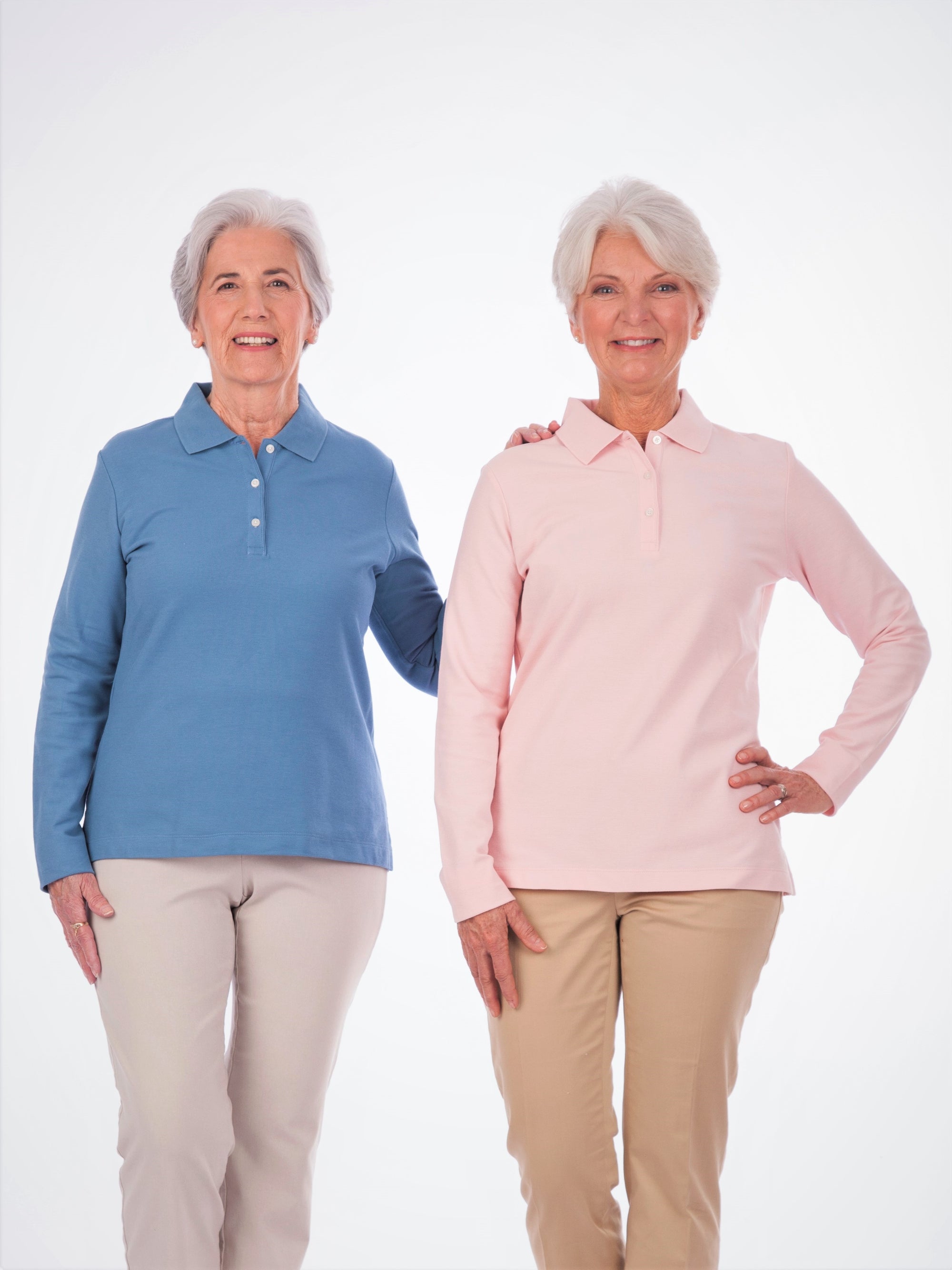 Women's Long Sleeve Pique Polo Shirt