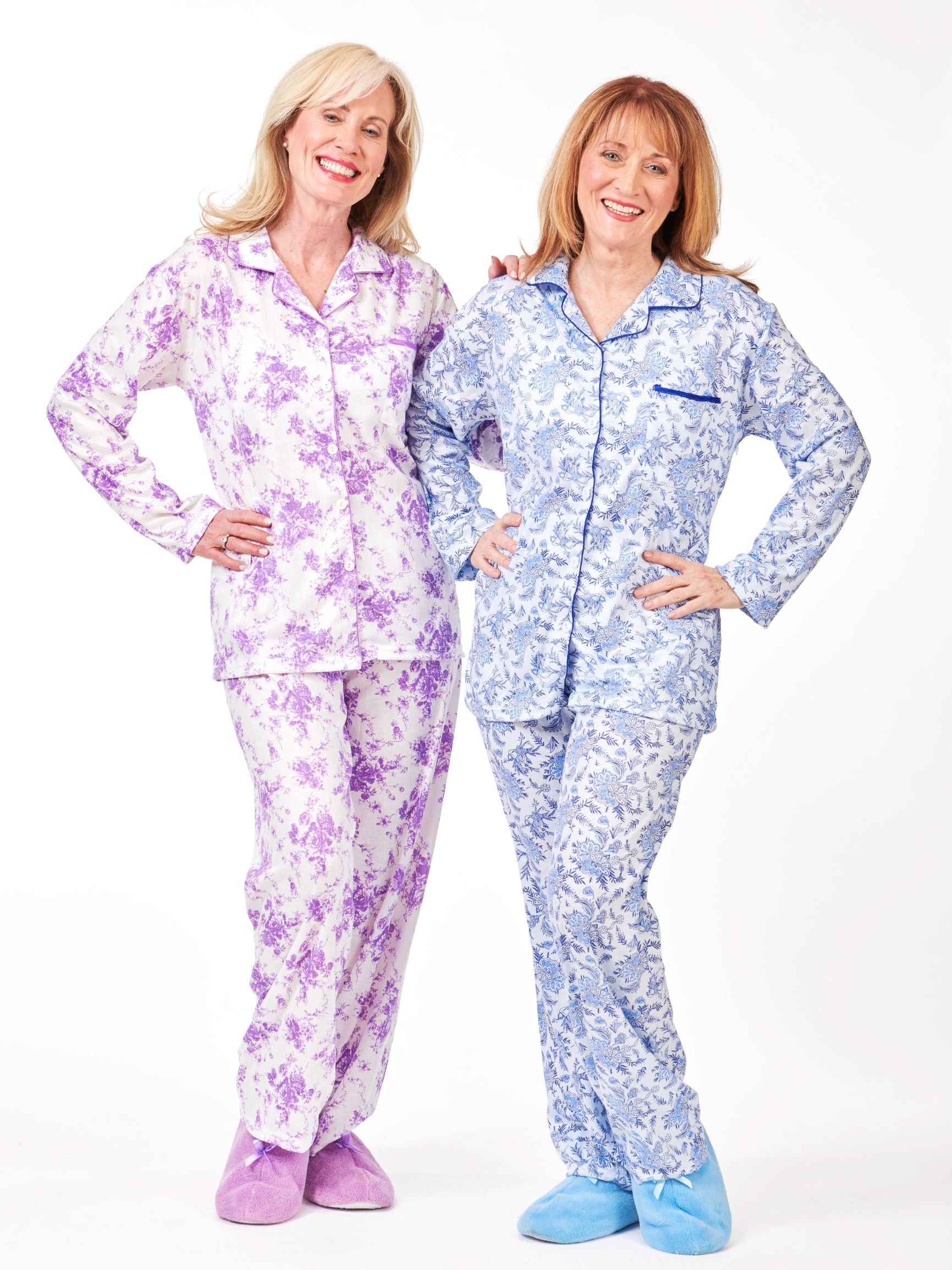 PajamaGram Flannel Pajamas Women - PJ Set For Women, Blue Dog