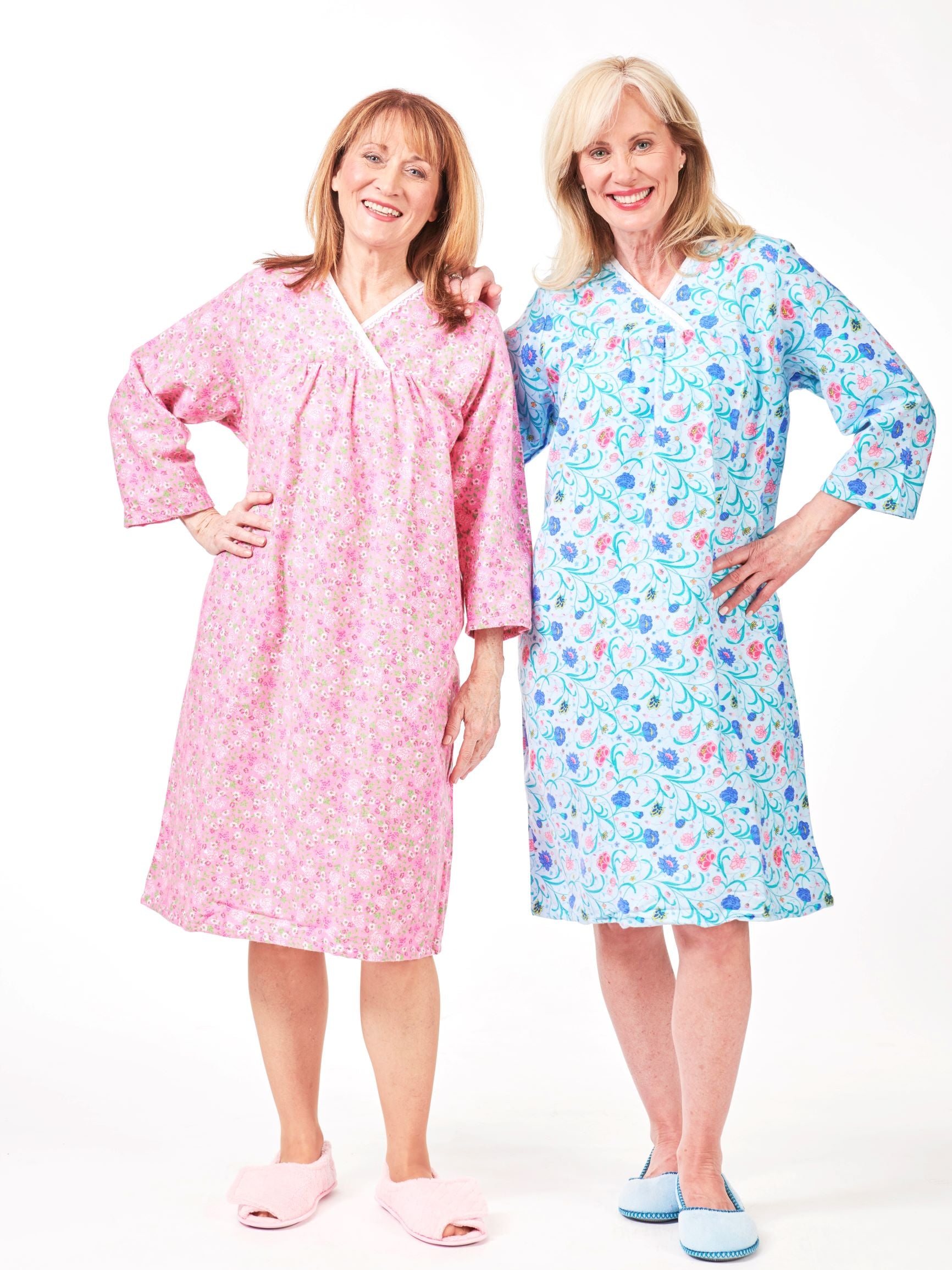 Long Flannel Open Back Nightgown Adaptive Clothing For, 55% OFF