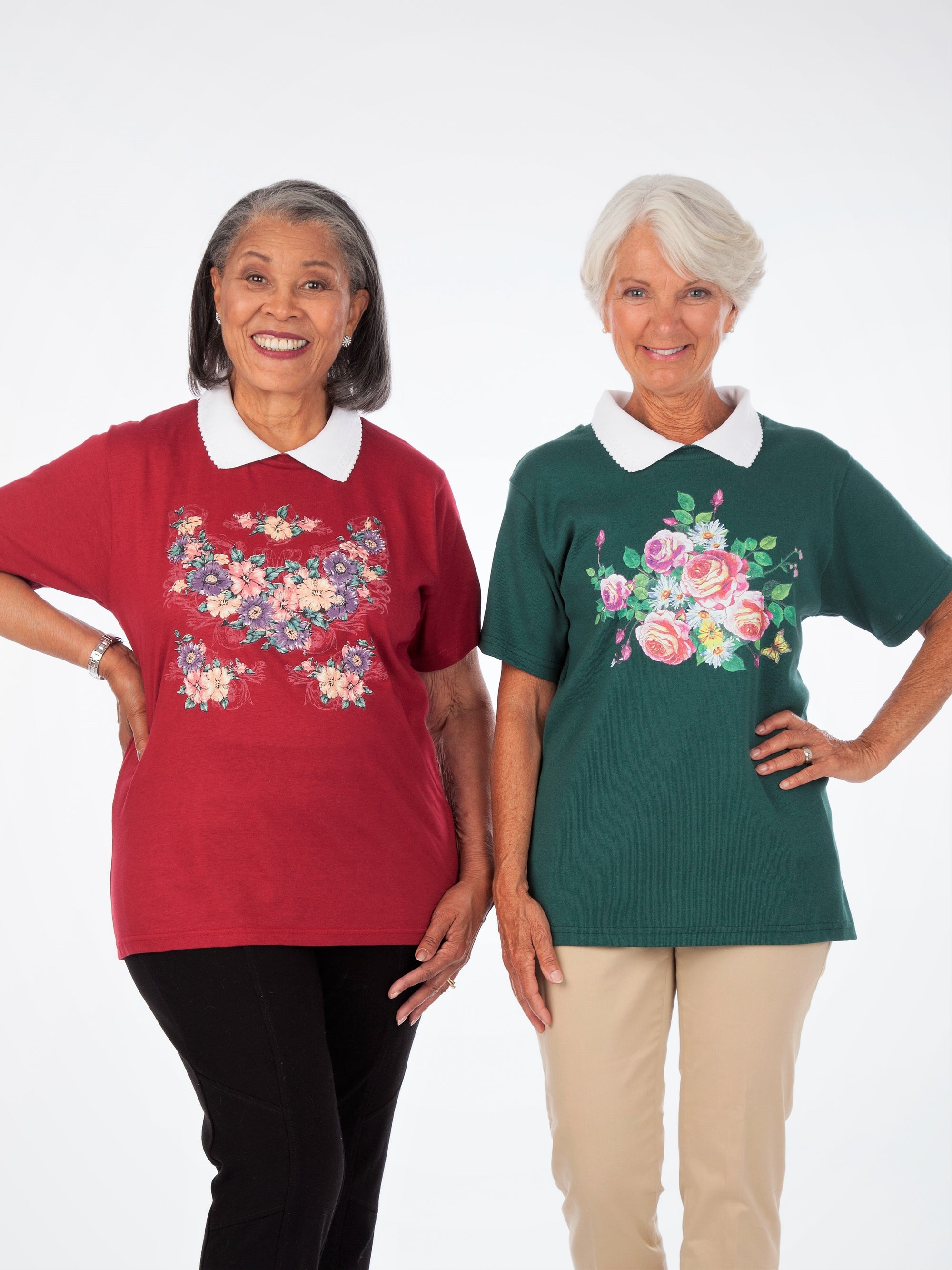 short sleeve contrast collar tee with screen print