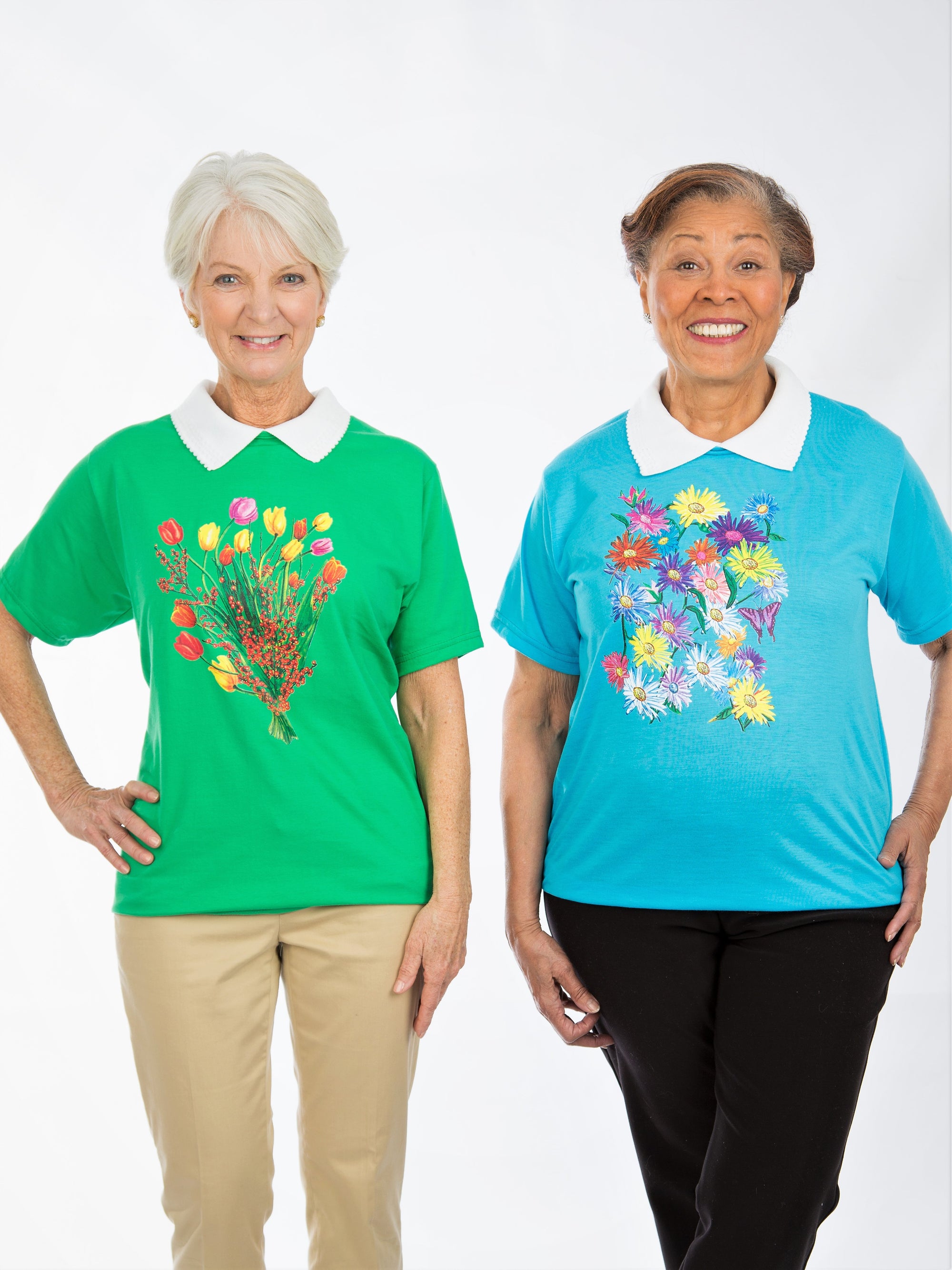 short sleeve contrast collar tee with screen print