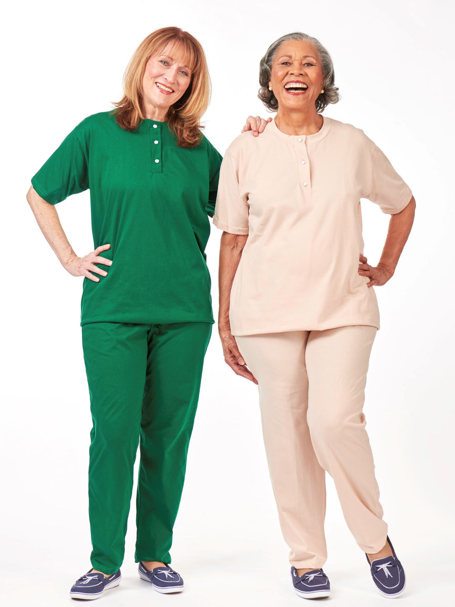 ladies knit placket outfit