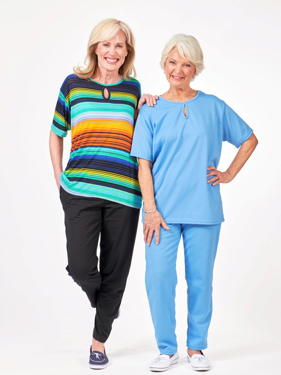 striped keyhole outfit