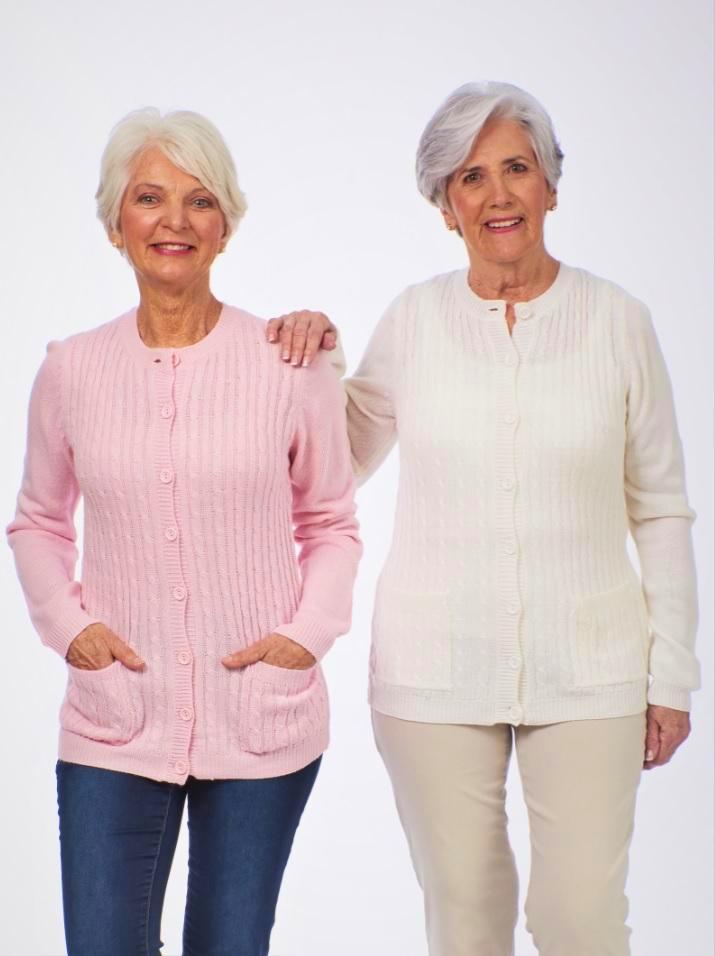 Adaptive Cardigan, Back snap women's cardigan