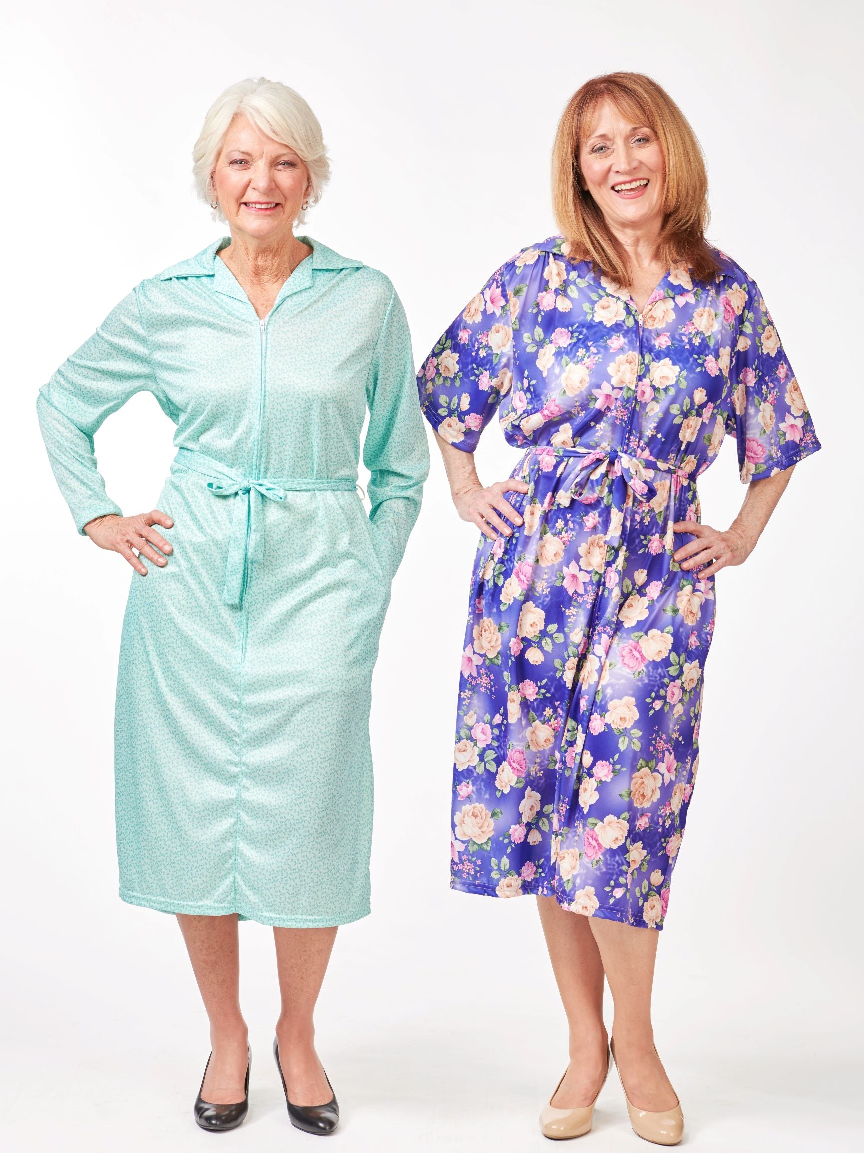 Short Sleeve Front Zip Dress - 3X - Adaptive Short Sleeve Front Zip Dress - 3X - Adaptive