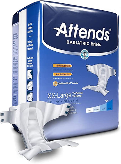 Bariatric Briefs  XX-Large (waist size 63-70 inches) Unisex