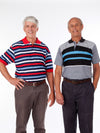 Men's short sleeeve striped polo shirt