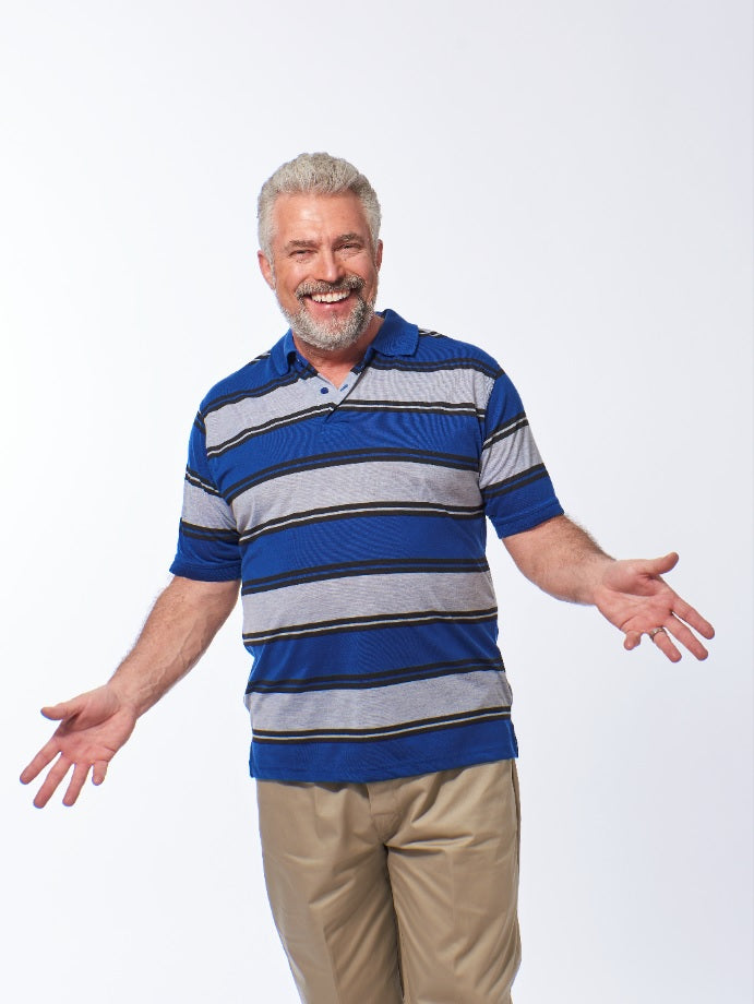 Men's Striped Polo Shirt