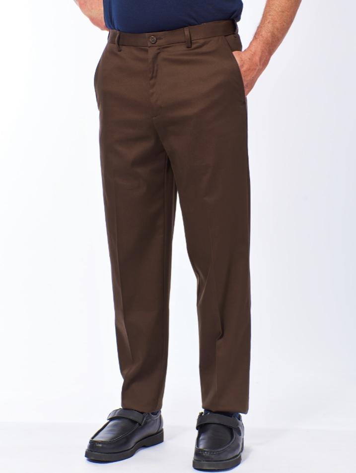 Men's Haggar Pants, Hidden Elastic Waist Pants, Khaki Pants by Haggar