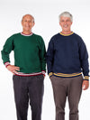 men's fleece sweatshirt with contrast ribbing