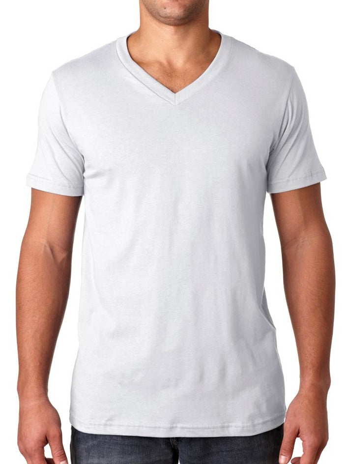 Men's v-neck undershirts, white