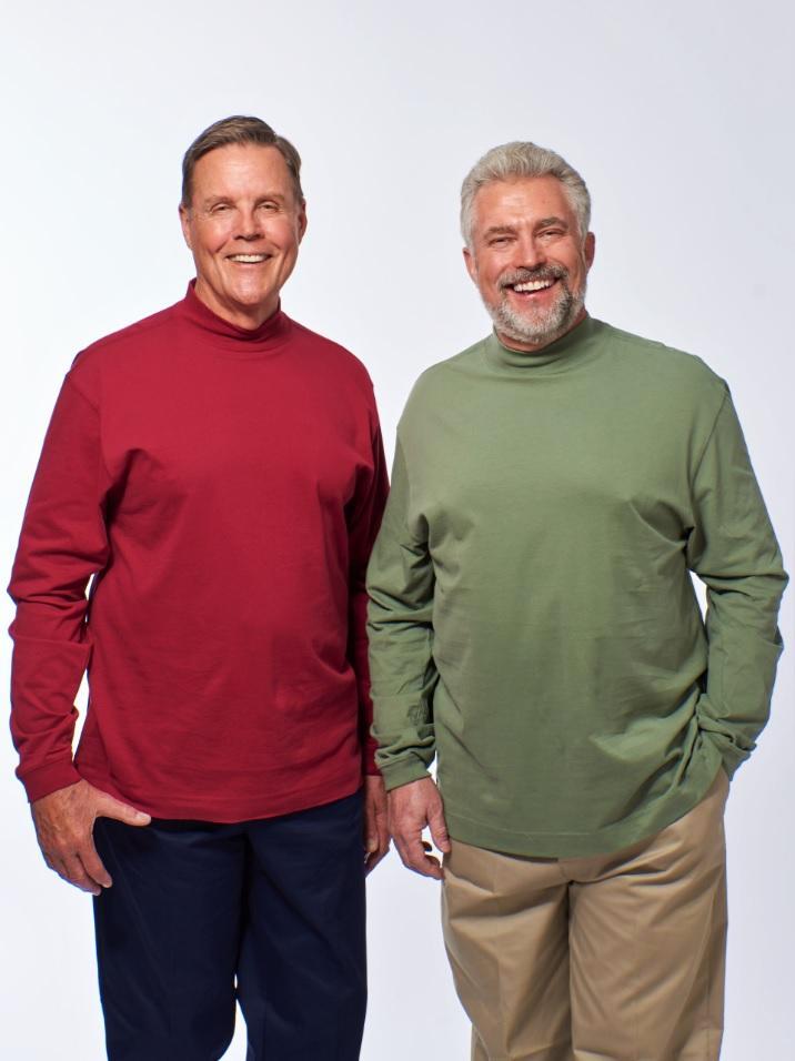 Men's Mock Turtle Neck Long Sleeve Tee Shirt