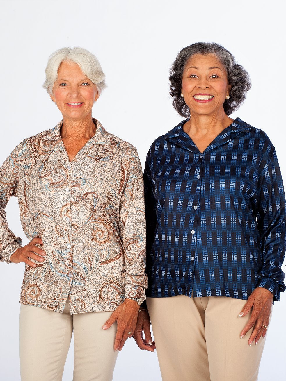 Women's Long Sleeve Button Blouse