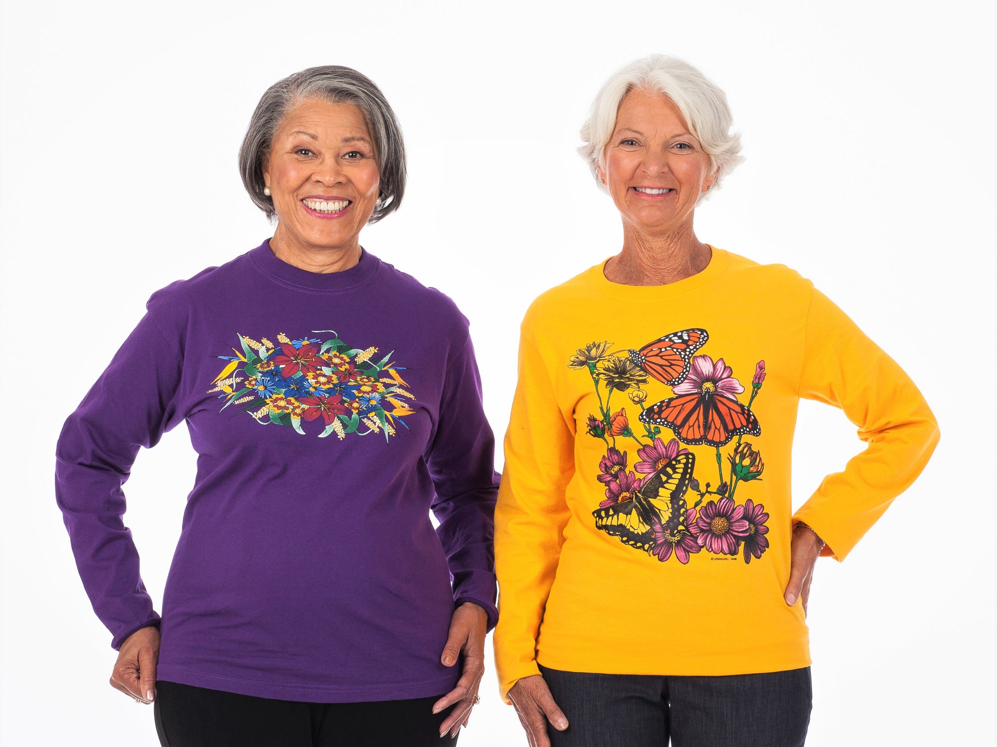 Women's Long Sleeve Screen Printed Tee Shirt