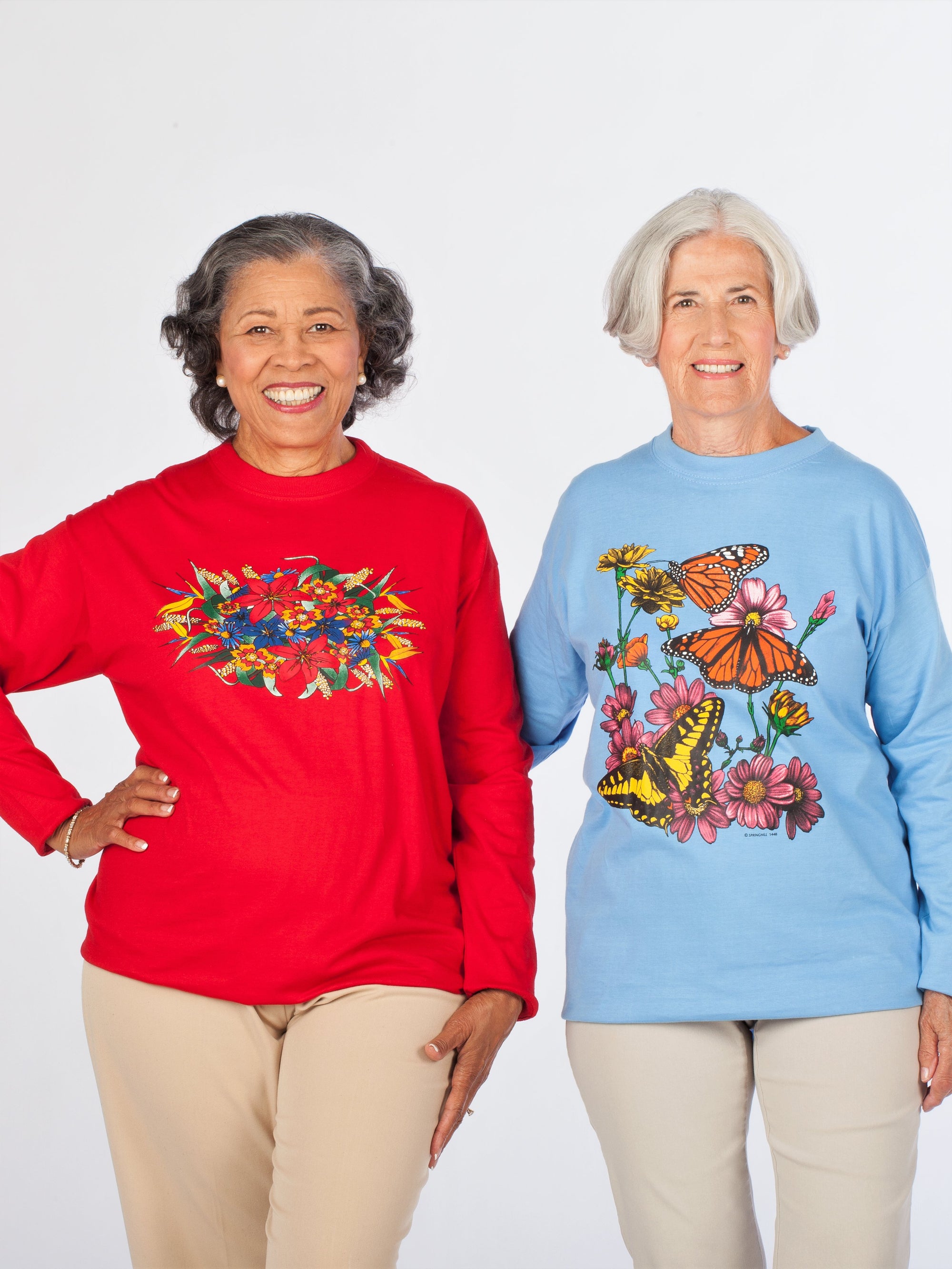 Women's Long Sleeve Screen Printed Tee Shirt